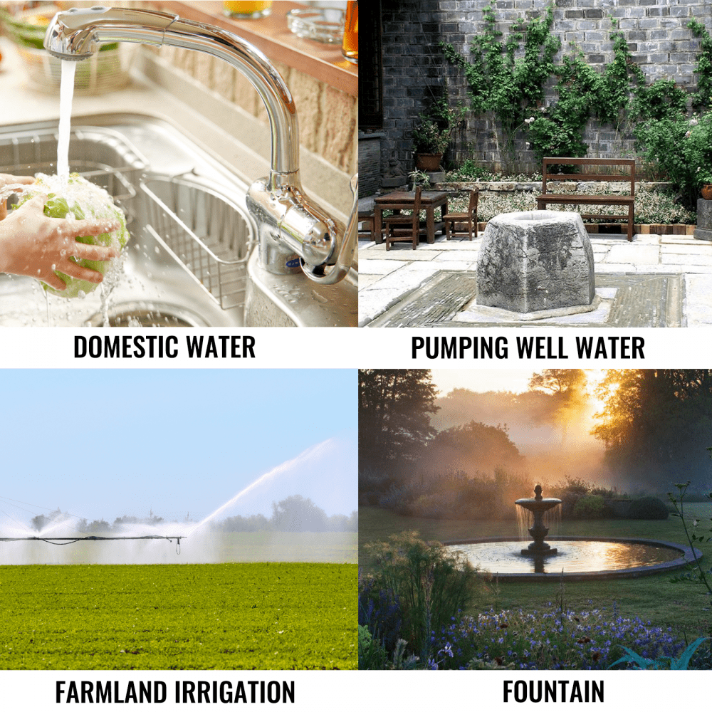 Vevor 3'' Solar Power Water Pump 24v 210w W/mttp 260ft 7.7gpm Deep Bore Well