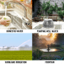 Vevor 3'' Solar Power Water Pump 24v 210w W/mttp 260ft 7.7gpm Deep Bore Well