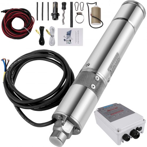 VEVOR Solar Deep Well Pump Submersible Well Pump Kit 24 V 316 Stainless Steel