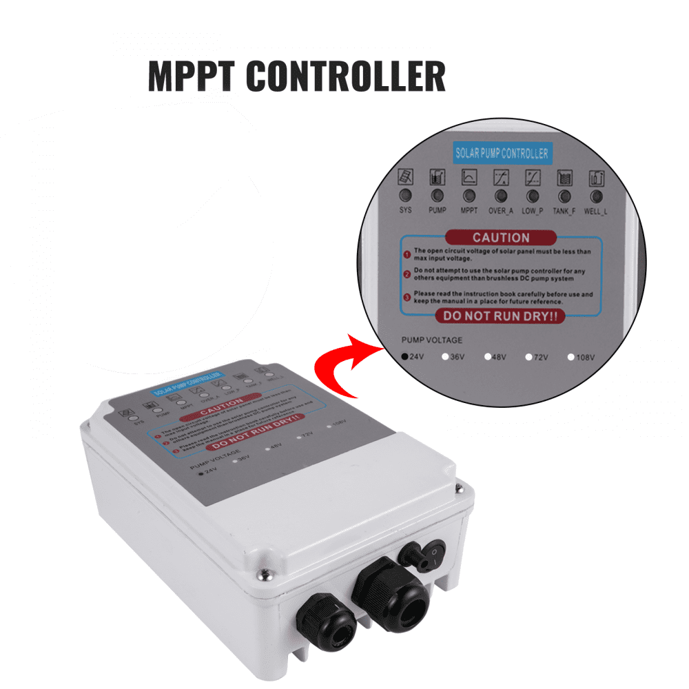 VEVOR Solar Deep Well Pump Submersible Well Pump Kit 24 V 316 Stainless Steel