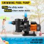 VEVOR Pool Pump Swimming Pool Pump 48V DC/500W Solar Water Pump 49 FT/75 GPM