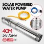 Vevor 24v/36v Dc 40m 2m³/h 284w Steel Submersible Deep Well Solar Water Pump