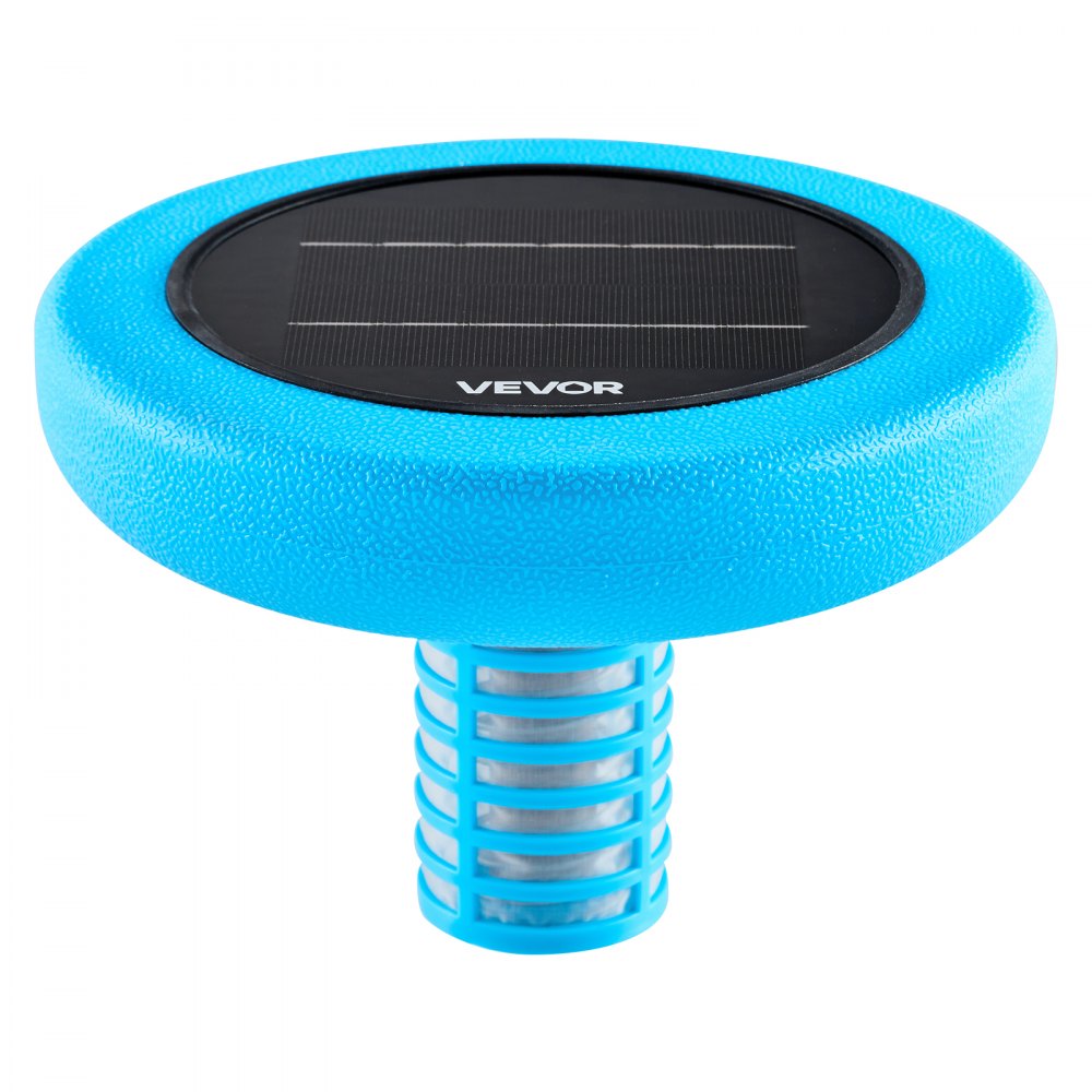 VEVOR Solar Pool Ionizer, Round Copper Pool Ionizer Up to 170343 L, Floating Automatic Water Cleaner and Purifier, Chlorine Free Water, with Copper Anode, Spring, Brush and Filter for Pools & Spas