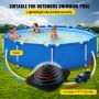 VEVOR Solar Dome Heater, for Inground/Above Ground Swimming Pool Solar Dome, Outdoors Pool Dome, Single Unit Solar Water Heater, Heats Pools up to 2641 Gallons Solar Powered Dome Black Heater Contour