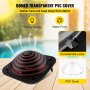 VEVOR Solar Dome Heater, for Inground/Above Ground Swimming Pool Solar Dome, Outdoors Pool Dome, Single Unit Solar Water Heater, Heats Pools up to 2641 Gallons Solar Powered Dome Black Heater Contour