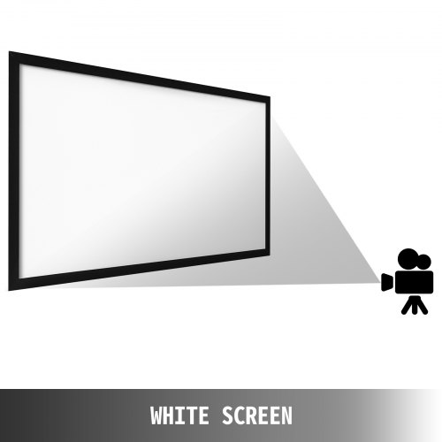 VEVOR 120Inch Projection Screen 16:9 4K HDTV Movie Screen Fixed Frame 3D Projector Screen for 4K HDTV Movie Theater Outdoor Use(120inch)