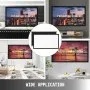 VEVOR Projector Screen Fixed Frame 135inch Diagonal 16:9 Movie Projector Screen 4K HD with Aluminum Frame Projector Screen Wall Mounted for Home Theater Office