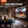 VEVOR Manual Pull Down Projector Screen, 100 inch 16:9 4K 1080 HD Retractable Projector Screen, Auto-Locking Portable Projection Screen, Portable Projector Movie Screen for Family Home Office Theater