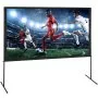 VEVOR Projector Screen with Stand, 100 inch 16:9 4K 1080 HD Outdoor Movie Screen with Stand, Wrinkle-Free Projection Screen with Bar Feet and Carry Bag, for Home Theater Cinema Backyard Movie Night