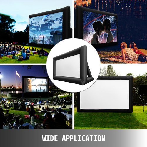 VEVOR 6mx4m Huge Inflatable Movie Screen 13.5x6.8ft Portable Projector Screen 3D Outdoor Projector Screen for Outdoor Theater without Blower(6x4m)