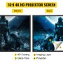 VEVOR Tripod Projector Screen with Stand 60 inch 4K HD 16:9 Home Cinema Portable