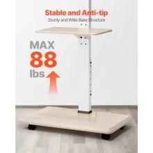 VEVOR Rolling TV Stand, Mobile TV Cart for 32-70 Inch Screens, 25° Left-Right Rotation and Height Adjustable TV Mount with Tray, Holds up to 88 lbs for Corner, Bedroom, Outdoor, Max VESA 600x400mm