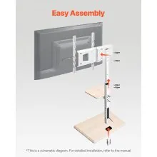 VEVOR Rolling TV Stand, Mobile TV Cart for 32-70 Inch Screens, 25° Left-Right Rotation and Height Adjustable TV Mount with Tray, Holds up to 88 lbs for Corner, Bedroom, Outdoor, Max VESA 600x400mm