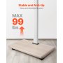 VEVOR Rolling TV Stand, Mobile TV Cart for 32-70 Inch Screens, 25° Left-Right Rotation and Height Adjustable TV Mount on Wheels, Holds up to 99 lbs for Corner, Bedroom, Outdoor, Max VESA 600x400mm