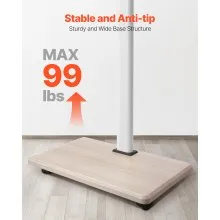 VEVOR Rolling TV Stand, Mobile TV Cart for 32-70 Inch Screens, 25° Left-Right Rotation and Height Adjustable TV Mount on Wheels, Holds up to 99 lbs for Corner, Bedroom, Outdoor, Max VESA 600x400mm