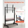 VEVOR Rolling TV Stand Mobile TV Cart Holds Up to 205 lbs for 55-100 Inch TVs