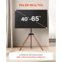 VEVOR Tripod Easel TV Stand Wood Legs Holds up to 99 lbs for 40-65 Inch Screens