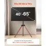 VEVOR Tripod Easel TV Stand, for 40-65 inch Flat Screen/Curved TVs Up to 99 lbs, 18° Left-Right Rotation Portable TV Stand with Oak Wood Legs, for Bedroom, Living Room, Studio, MAX VESA 600 x 400 mm
