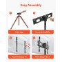 VEVOR Tripod Easel TV Stand Wood Legs Holds up to 99 lbs for 40-65 Inch Screens