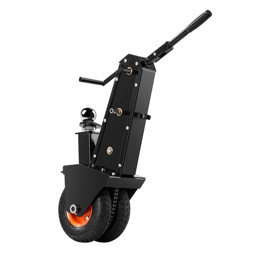 VEVOR Trailer Dolly, 1000lbs Tongue Weight Capacity, Trailer Mover Dolly with 2 inch and 2-5/16 inch Replaceable Hitch Balls, Pneumatic Tire, Manual or Electric Wrench Drive, for Moving RV Trailer