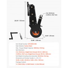 Trailer Dolly 454kg Weight Capacity Trailer Mover Dolly 2 and 2-5/16 in Balls