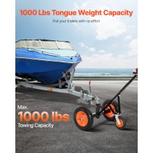 1000lbs Trailer Dolly 16.7 and 22 in Adjustable Height 2 in Ball 14 in Tires