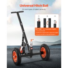 VEVOR 454kg Trailer Dolly 16.7 and 22 in Adjustable Height 2 in Ball 14 in Tires 1000lbs