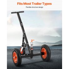 1000lbs Trailer Dolly 16.7 and 22 in Adjustable Height 2 in Ball 14 in Tires