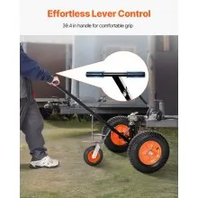 1200lbs Trailer Dolly 18 and 22 in Adjustable Height 2 in Ball 15.2 in Tires