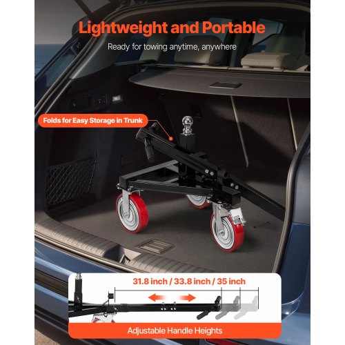 Trailer Mover Dolly - 3,500 Lb Tongue Weight Capacity For RV, Boat, Motorcycle, Jetski Trailers