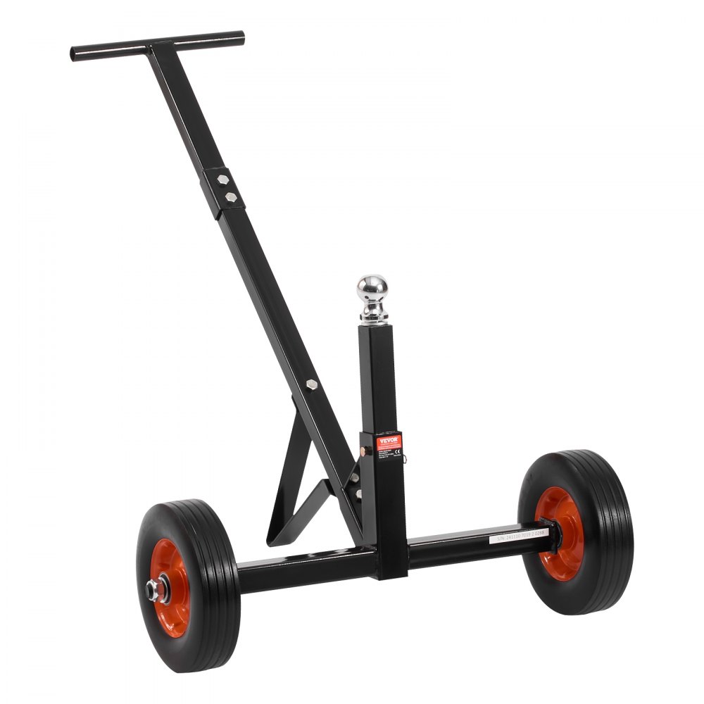 VEVOR Trailer Dolly, 600lbs Tongue Weight Capacity, Carbon Steel Trailer Mover with 1-7/8 in Hitch Ball and 10 in Solid Tires, Portable Tow Dolly for Moving Car RV Boat Trailer