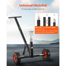 600lbs Trailer Dolly 16.5 and 22 inAdjustable Height 1-7/8 in Ball Solid Tires