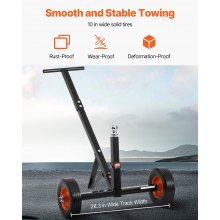 600lbs Trailer Dolly 16.5 and 22 inAdjustable Height 1-7/8 in Ball Solid Tires