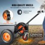 VEVOR Justerbar Trailer Dolly, 1000lbs tungviktskapacitet, Carbon Steel Trailer Mover med 19''-26'' justerbar höjd och 2'' kula, 16'' pneumatiska däck och universalhjul, för RV Trailer