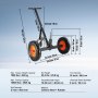 VEVOR Adjustable Trailer Dolly, 1000lbs Tongue Weight Capacity, Carbon Steel Trailer Mover with 19''-26'' Adjustable Height & 2'' Ball, 16'' Pneumatic Tires & Universal Wheel, for Moving RV Trailer