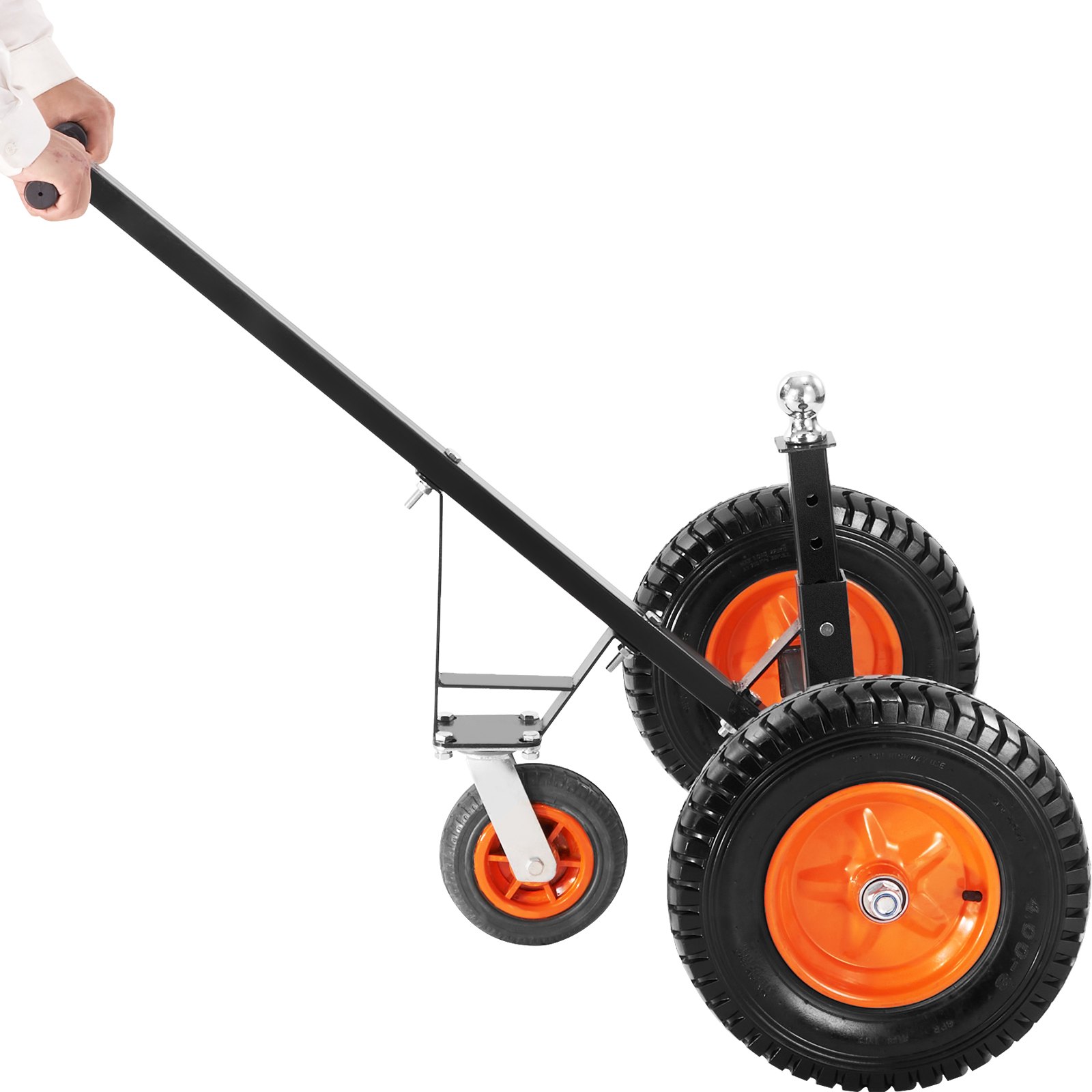 VEVOR Adjustable Trailer Dolly, 1000lbs Tongue Weight Capacity, Carbon Steel Trailer Mover with 19''-26'' Adjustable Height & 2'' Ball, 16'' Pneumatic Tires & Universal Wheel, for Moving RV Trailer