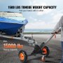 Ρυθμιζόμενο τρέιλερ VEVOR Dolly, χωρητικότητα 600 λίβρες Tongue Weight, Μετακίνηση ρυμουλκούμενου από ανθρακούχο χάλυβα με ρυθμιζόμενο ύψος 16''-24'', Hitch Ball 1-7/8'' & συμπαγή ελαστικά 10'', Ιδανικό για κινούμενο αυτοκίνητο RV Boat Trailer