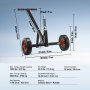 VEVOR Adjustable Trailer Dolly, 600lbs Tongue Weight Capacity, Carbon Steel Trailer Mover with 16''-24'' Adjustable Height, 1-7/8'' Hitch Ball & 10'' Solid Tires, Ideal for Moving Car RV Boat Trailer