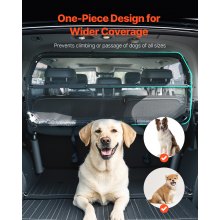 Dog Car Barrier 46" Wide Car Divider for Cargo Area Vehicle Pet Barrier