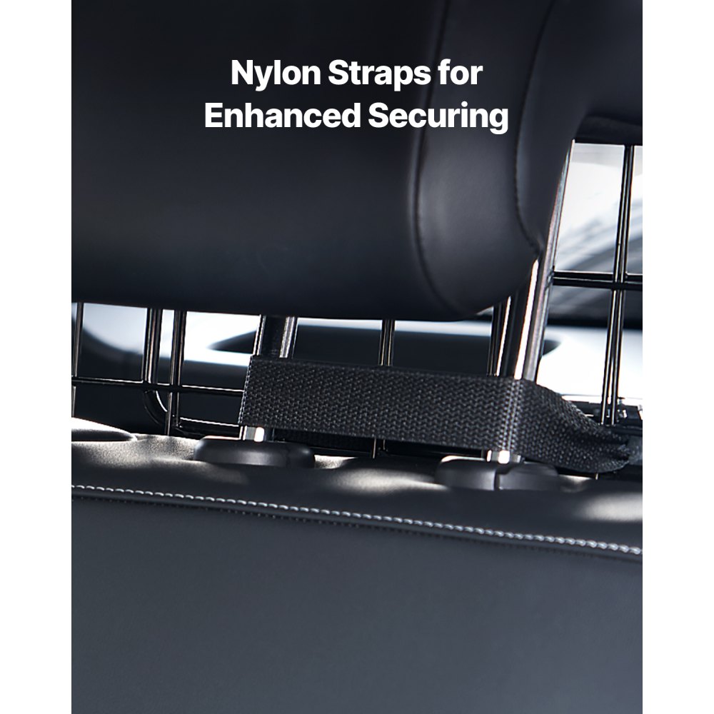 VEVOR Dog Car Barrier, 38"-66.3" Adjustable Car Divider for Trunk Cargo Area, Universal-Fit Back Seat Heavy-Duty Wire Mesh Dogs Separator Guard Net, Vehicle Pet Barrier for Sedans, Trucks and SUVs