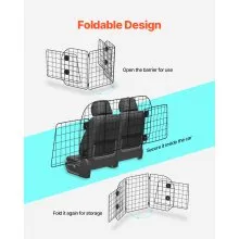 Dog Car Barrier 38.5"-61.6" Adjustable Pet Divider Gate for Trunk Cargo Area