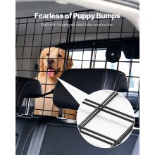 Dog Car Barrier 38.5"-61.6" Adjustable Pet Divider Gate for Trunk Cargo Area