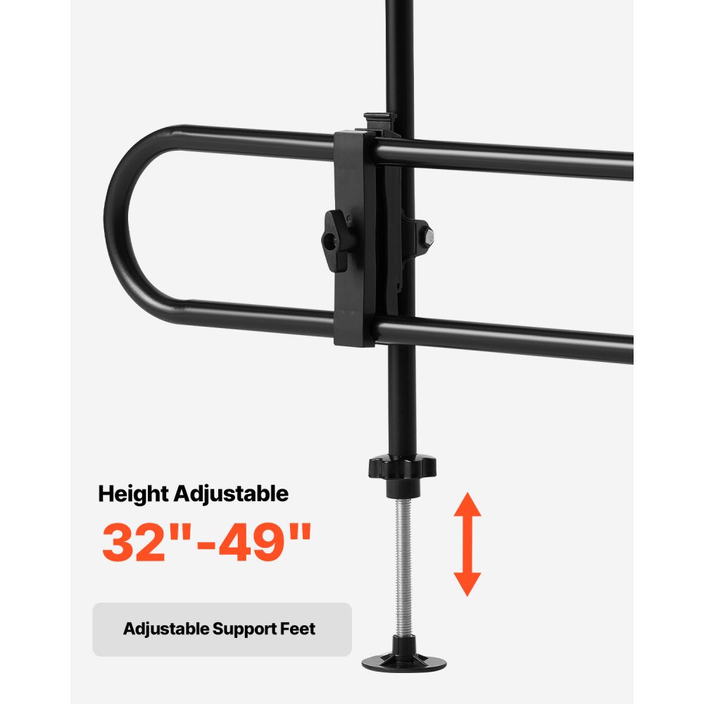 VEVOR Dog Car Barrier, Adjustable Universal-Fit Vehicle Pet Barrier for Cars, Trucks and SUVs, Easy to Install Dog Car Gate - Strong Metal Tubing Gate Divider, Keeps Pets off Passenger Seats, Black