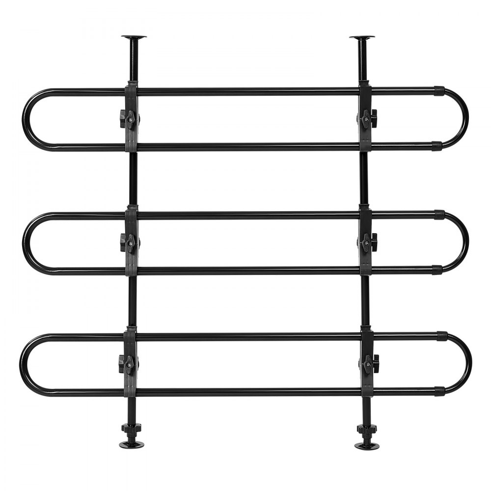 VEVOR Dog Car Barrier, Adjustable Universal-Fit Vehicle Pet Barrier for Cars, Trucks and SUVs, Easy to Install Dog Car Gate - Strong Metal Tubing Gate Divider, Keeps Pets off Passenger Seats, Black