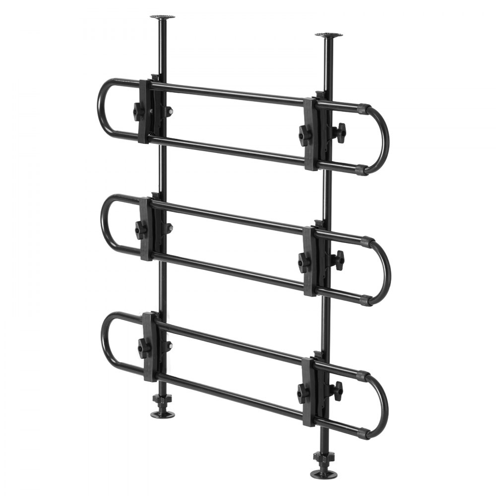 VEVOR Dog Car Barrier, Adjustable Universal-Fit Vehicle Pet Barrier for Cars, Trucks and SUVs, Easy to Install Dog Car Gate - Strong Metal Tubing Gate Divider, Keeps Pets off Passenger Seats, Black