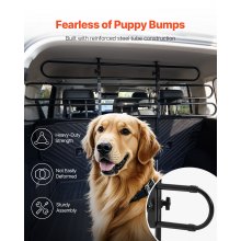 Dog Car Barrier Metal Adjustable Vehicle Pet Barrier Universal-Fit Pet Divider