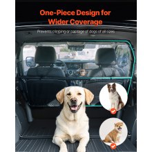 Dog Car Barrier 56" Wide Front Seats Installation Car Divider for Truck Vehicle