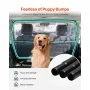 VEVOR Dog Car Barrier, 50" Wide Car Divider for Front Seats Installation, Vehicle Pet Barrier with See Through Net Mesh, Universal-Fit Dog Car Barrier for Mid-sized Sedans, Trucks, and SUVs, Black