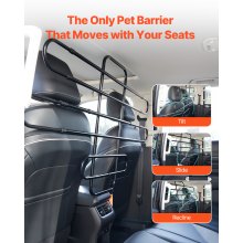 Dog Car Barrier Metal Adjustable Vehicle Pet Barrier Universal-Fit Car Divider