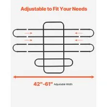 Dog Car Barrier Metal Adjustable Vehicle Pet Barrier Universal-Fit Car Divider
